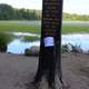 The Bob Flag at the Marker at lake Itasca state park, Minnesota