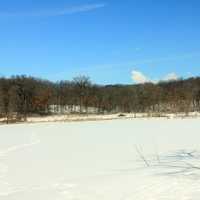 Frozen lake at Lake Maria State Park, Minnesota