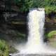 Minnehaha Falls frontal view in Minneapolis, Minnesota