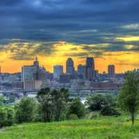 Skyline at Dusk in St. Paul, Minnesota