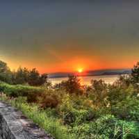 Sunset over Lake Pepin in Minnesota