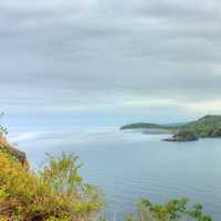 Fog in the Bay at Split Rock lighthouse Minnesota