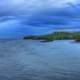 Cloudy bay over the bay at Split Rock lighthouse Minnesota