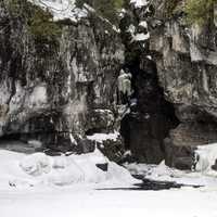 Canyon opening for the Temperance River in Minnesota