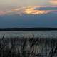 Sunset behind clouds -- closer at Voyaguers National Park, Minnesota