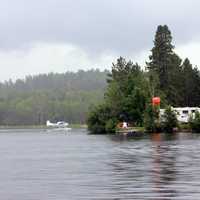 RVs on the lake at Voyaguers National Park, Minnesota