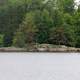 Shore of Kabetogama on a rainy day at Voyaguers National Park, Minnesota