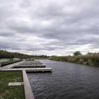 Boat Launch under clouds at Zippel Bay State Park