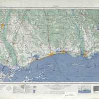 1953 map of the Mississippi Gulf Coast around Gulfport