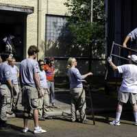 AmeriCorps at Work in Yazoo City, Mississippi cleaning up tornado wreckage