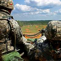 Ammunition and gun training for Echo Company in Mississippi