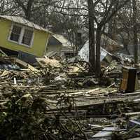 Damage done to Biloxi by Hurricane Katrina in Mississippi