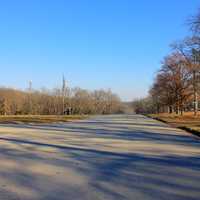 Road near the visitors Center at Babbler State Park, Missouri