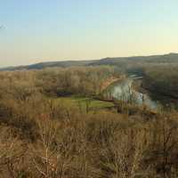 Scenic view of park at Castlewood State Park, Missouri