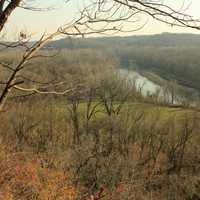 View of Meadow and River at Castlewood State Park, Missouri