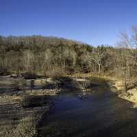 Looking Downstream on the current river at Echo Bluff State Park, Missouri