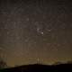 Lots of Stars night Sky with hills in Echo Bluff State Park, Missouri