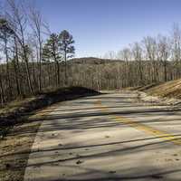 Roadway up the Mountain at Echo Bluff State Park, Missouri