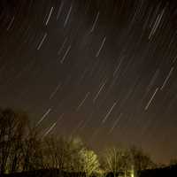 Star Trails at the Pavilion at Echo Bluff State Park, Missouri