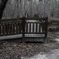 Small Wooden Bridge across the creek at Hawn State Park, Missouri