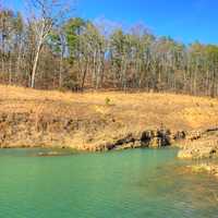 Looking at the green water at Johnson's Shut-Ins State Park