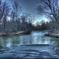 The flowing Current River at Montauk State Park, Missouri