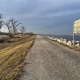 Looking down the walkway at Winfield Lock and Dam