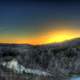 Bright Sunset Behind the Hill at Meramec State Park, Missouri