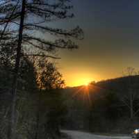 Great sunset at Meramec State Park, Missouri
