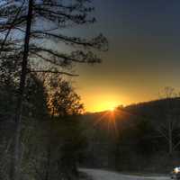 Great sunset at Meramec State Park, Missouri