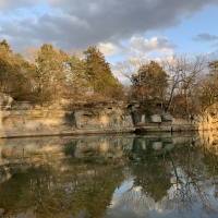 Scenic view of the cliffs on the Big River