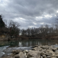 Upstream from the rapids at Rockford Beach