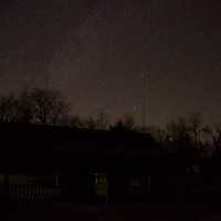 Stars above the cabin in Ozark National Scenic Riverways, Missouri