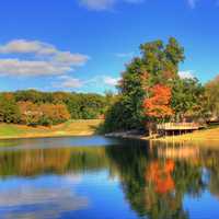 Clubhouse Pond and scenery in St. Louis, Missouri