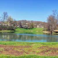 View of the pond in St. Louis, Missouri