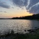 Sunset over Busch Wildlife lake 33