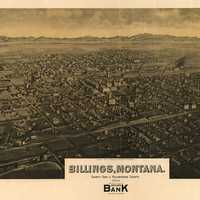 Cityscape map of Billings, Montana in 1904