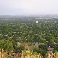 Overlook of the landscape of Billings, Montana