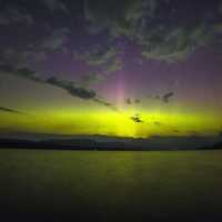 Aurora Borealis at Lake McDonald at Glacier National Park, Montana