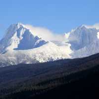 Edwards and Gunsight Mtns and snow-capped peaks