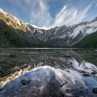 Glacier landforms with scenic view