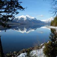 Landscape of lake McDonald at Glacier National Park, Montana