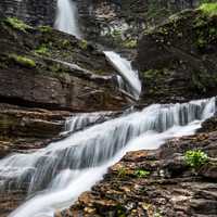 Virginia Falls scenic nature in Glacier National Park, Montana