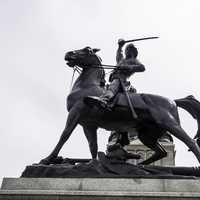 Horse and Rider Statue in Helena