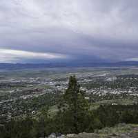 Mountainside landscape and town in Helena