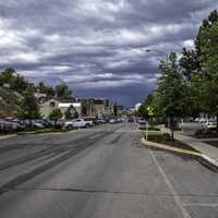 Sky, cars, and road in Helena, Montana
