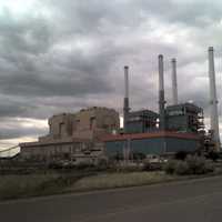 Colstrip Power Plants 1-4 from right to left in Montana