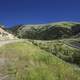 Hills, road, landscape, and river in Montana