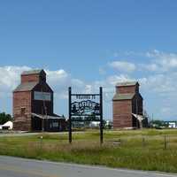 Landscape with Barns in Hobson, Montana