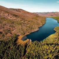 Large Lake landscape in Flathead National Forest